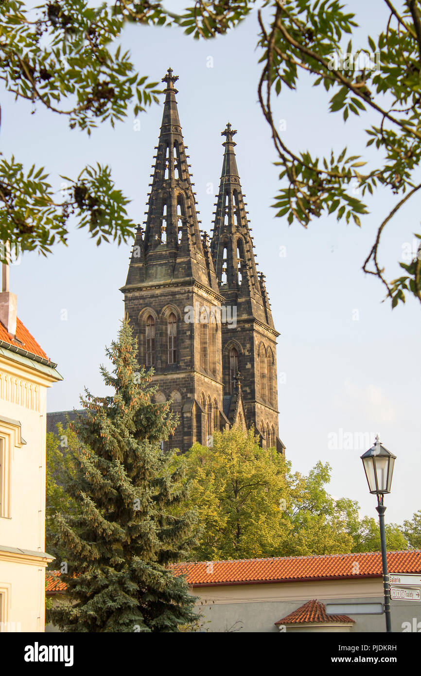 Basilica di San Pietro e San Paolo a Praga Foto Stock