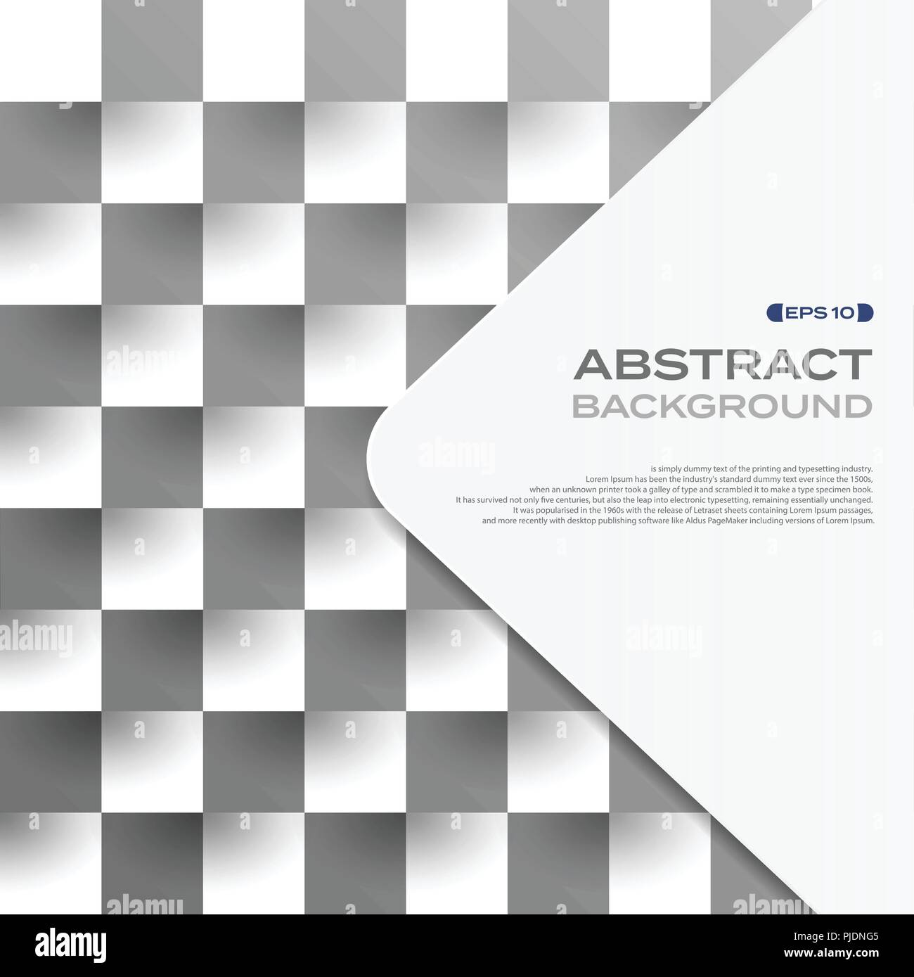 Abstract del pattern di scacchi con ombra e lo spazio del testo, immagine EPS vettoriali10 Illustrazione Vettoriale