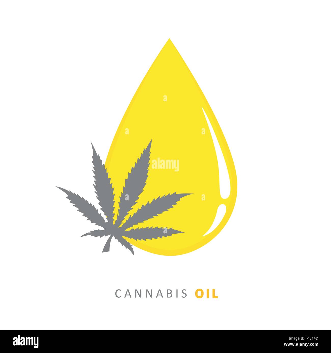 Medicina olio di cannabis goccia illustrazione vettoriale EPS10 Illustrazione Vettoriale