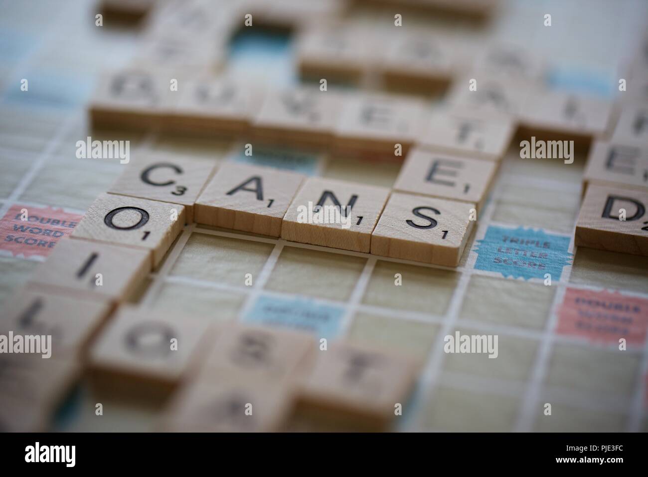 Scrabble gioco di bordo Foto Stock
