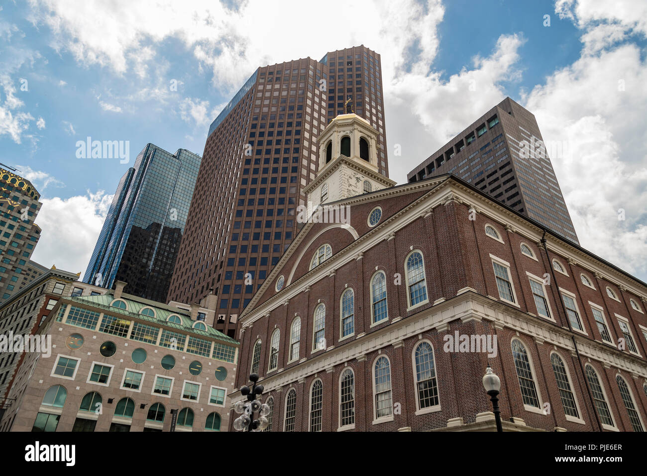 Il Boston Downtown business district, Massachussets USA Foto Stock