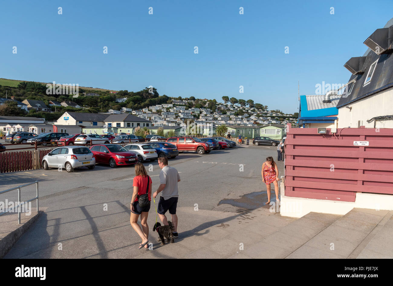 Case vacanze e roulotte a Challaborough, South Devon, in Inghilterra, Regno Unito Foto Stock