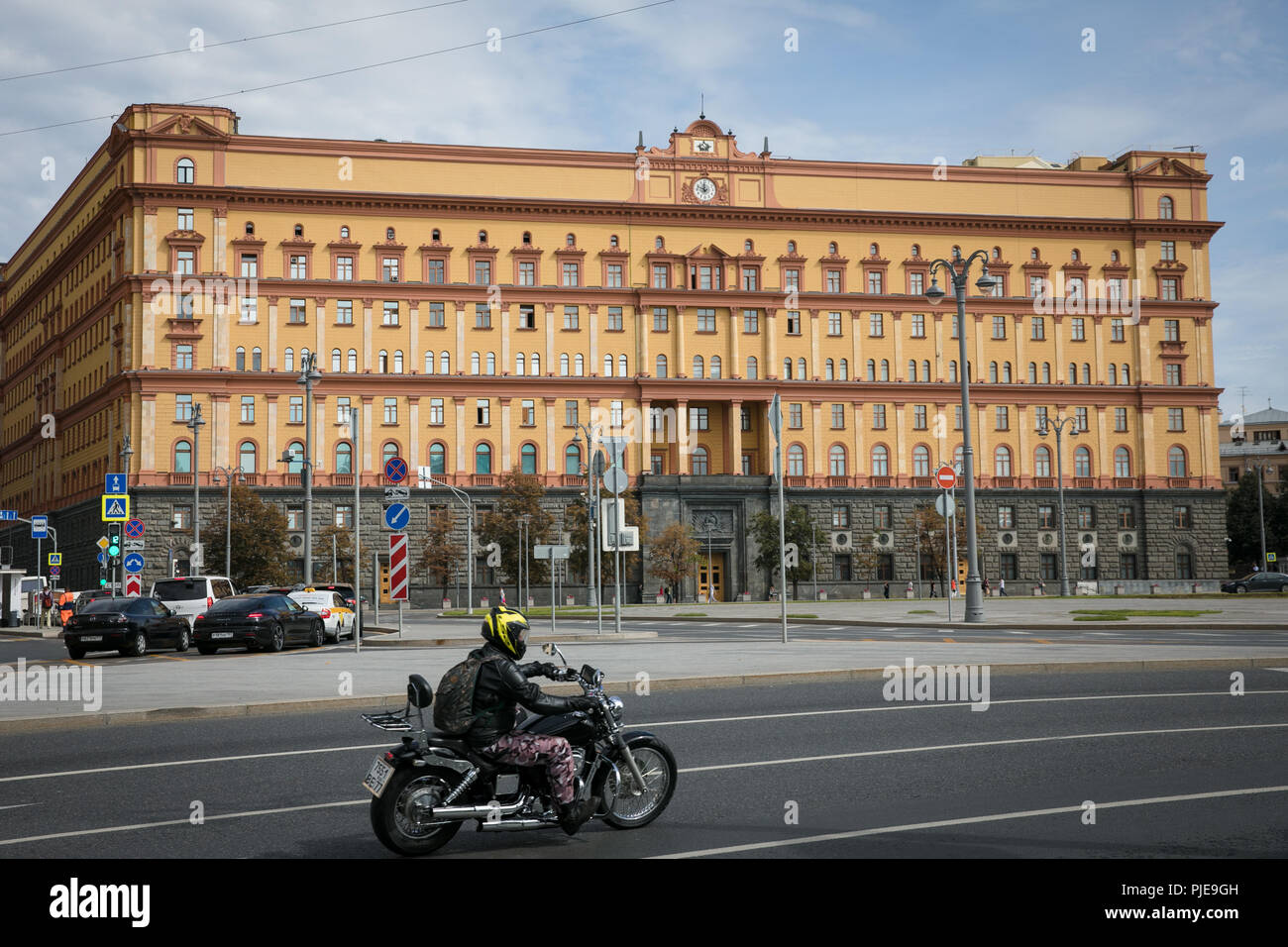 Servizio federale di sicurezza edificio, FSB, Mosca, Lubyanka street Foto Stock
