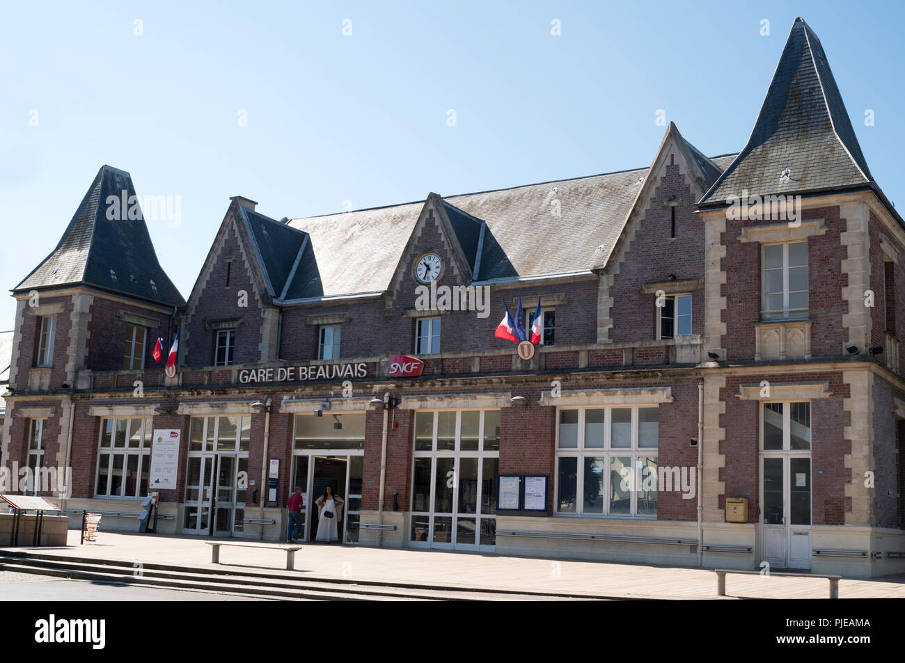 La Gare de Beauvais, Beauvais stazione ferroviaria, dipartimento Oise, Francia, Europa Foto Stock