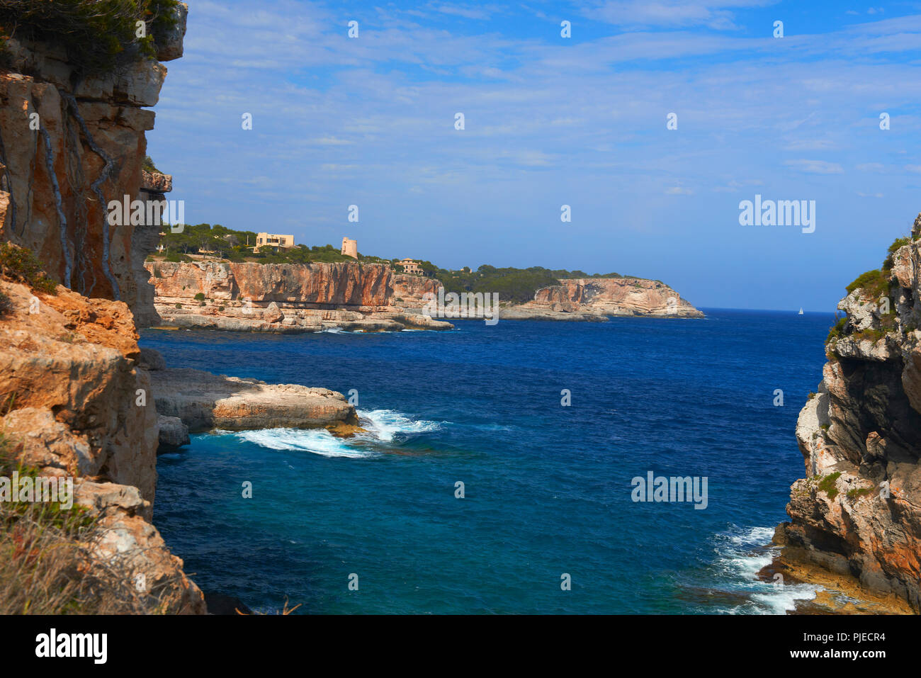 Mallorca, Santanyi Beach, Spagna Foto Stock