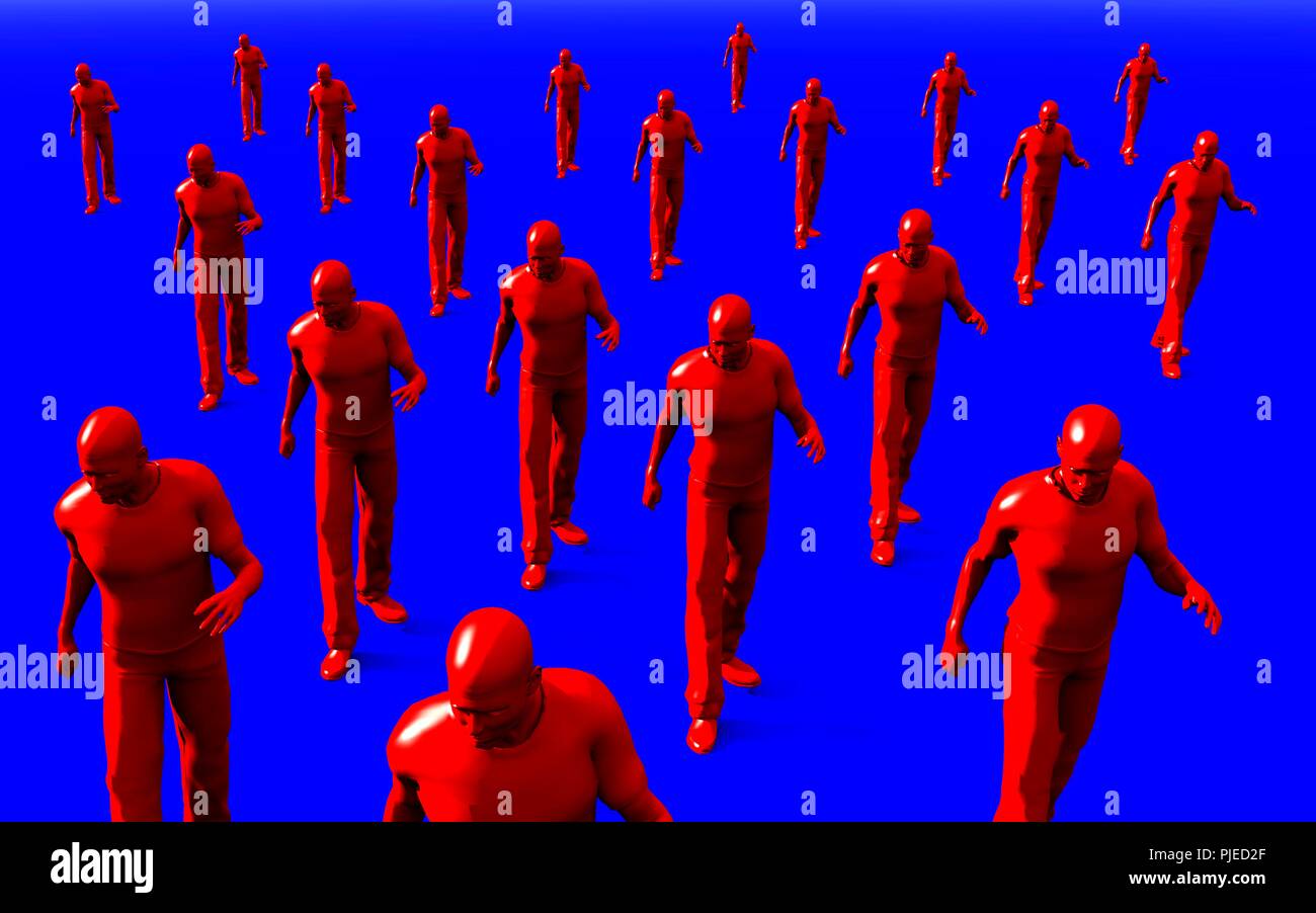 La folla dei repubblicani, rosso Foto Stock