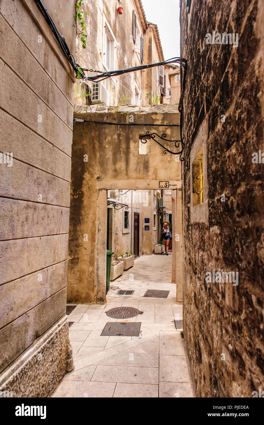 Il Palazzo di Diocleziano a Split, Croazia Foto Stock