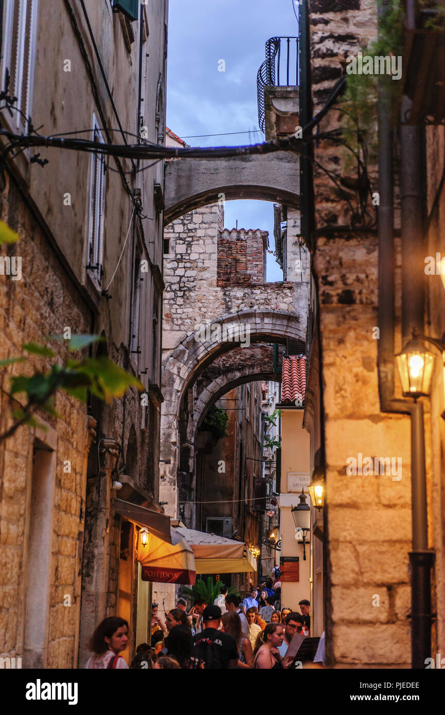 Il Palazzo di Diocleziano a Split, Croazia Foto Stock