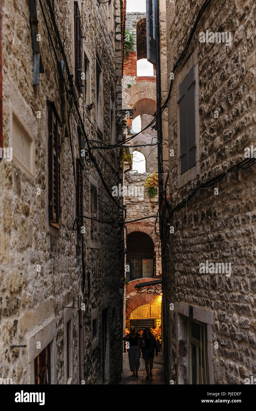 Il Palazzo di Diocleziano a Split, Croazia Foto Stock