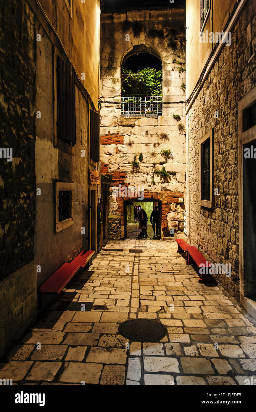 Il Palazzo di Diocleziano a Split, Croazia Foto Stock