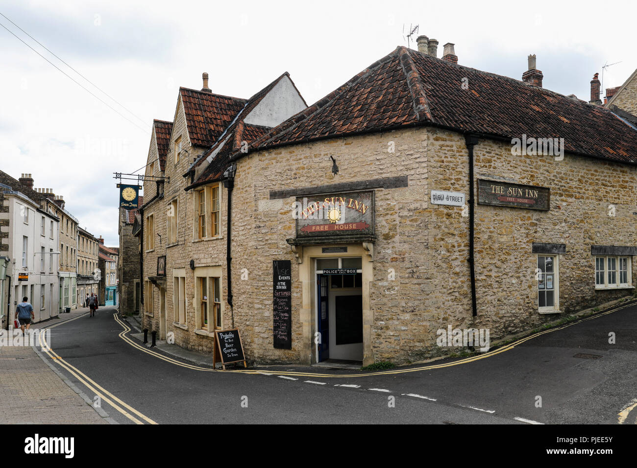 The Sun Inn, Catherine Street, Frome, Somerset, Inghilterra, Regno Unito Foto Stock