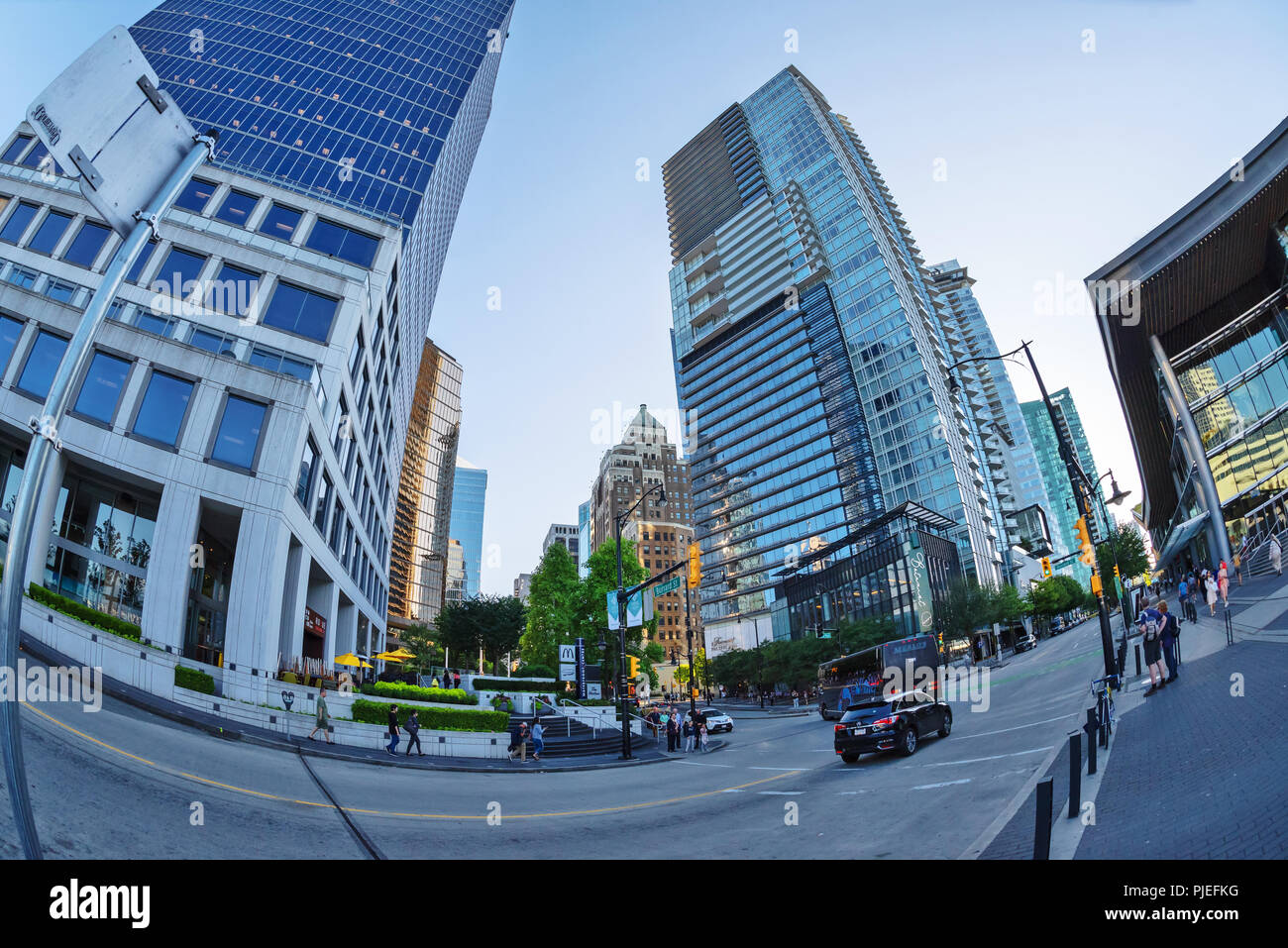 Architettura di Vancouver, British Columbia, Canada Foto Stock