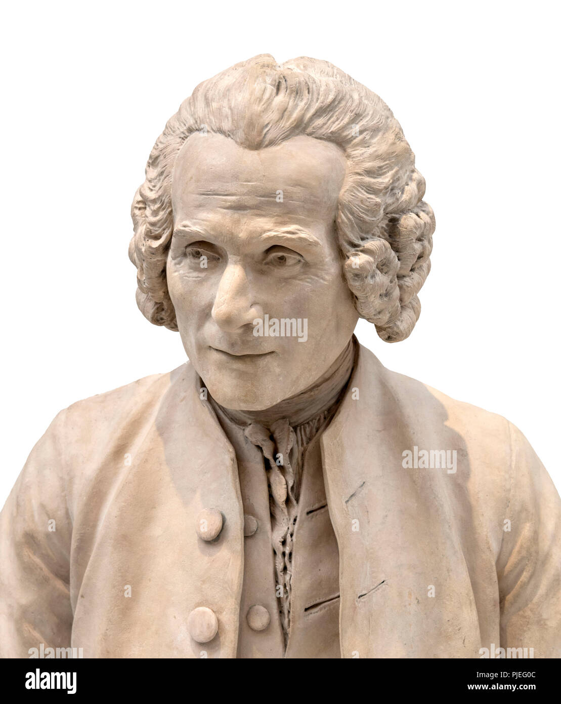 Jean Jacques Rousseau (1712-1778). Busto di Ginevra filosofo nato da Jean-Antoine Houdon (1741-1828), 1779 Foto Stock