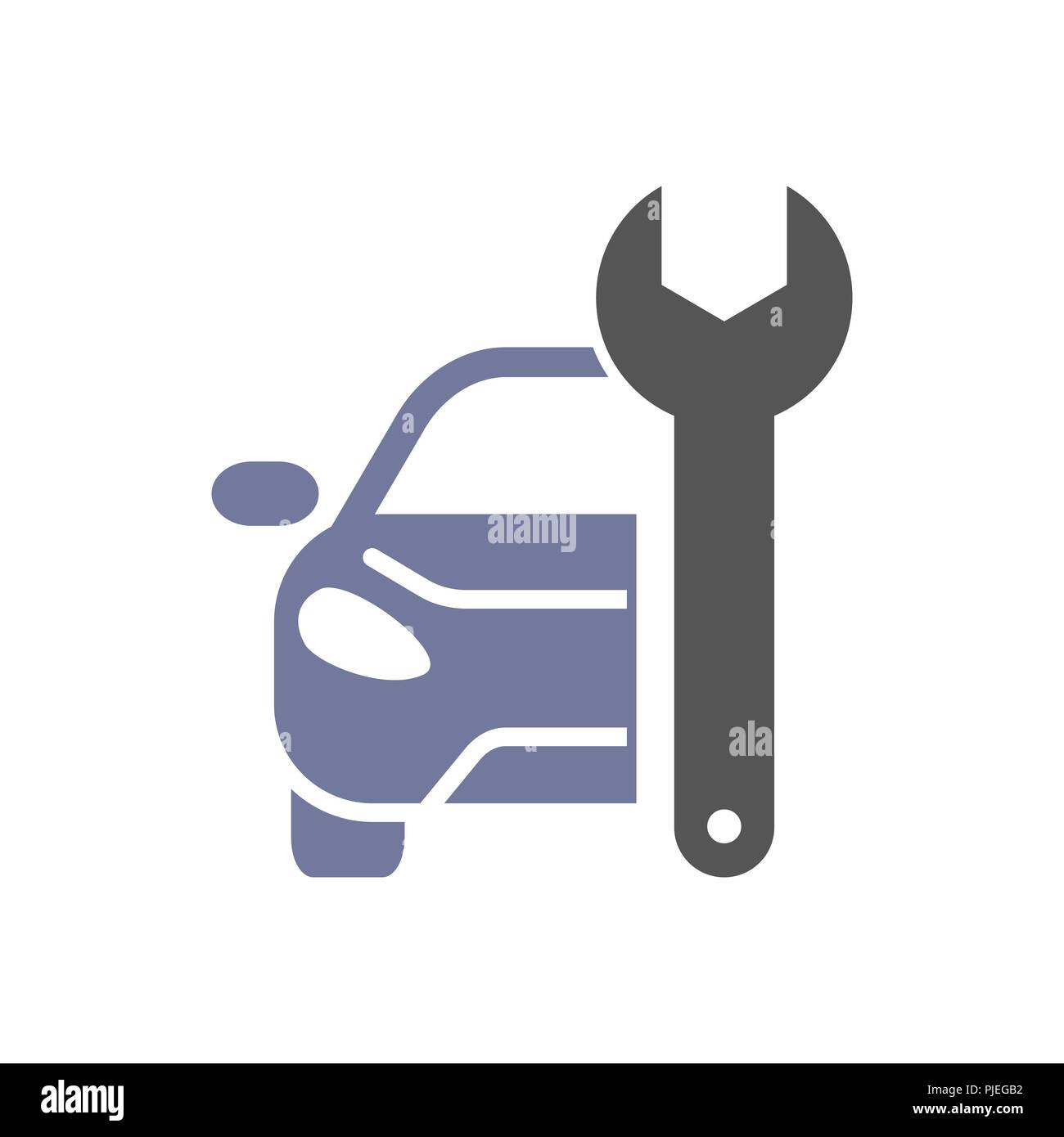 Riparazione Auto vettore Logo. Nel settore automobilistico e del trasporto modello di Logo Illustrazione Vettoriale