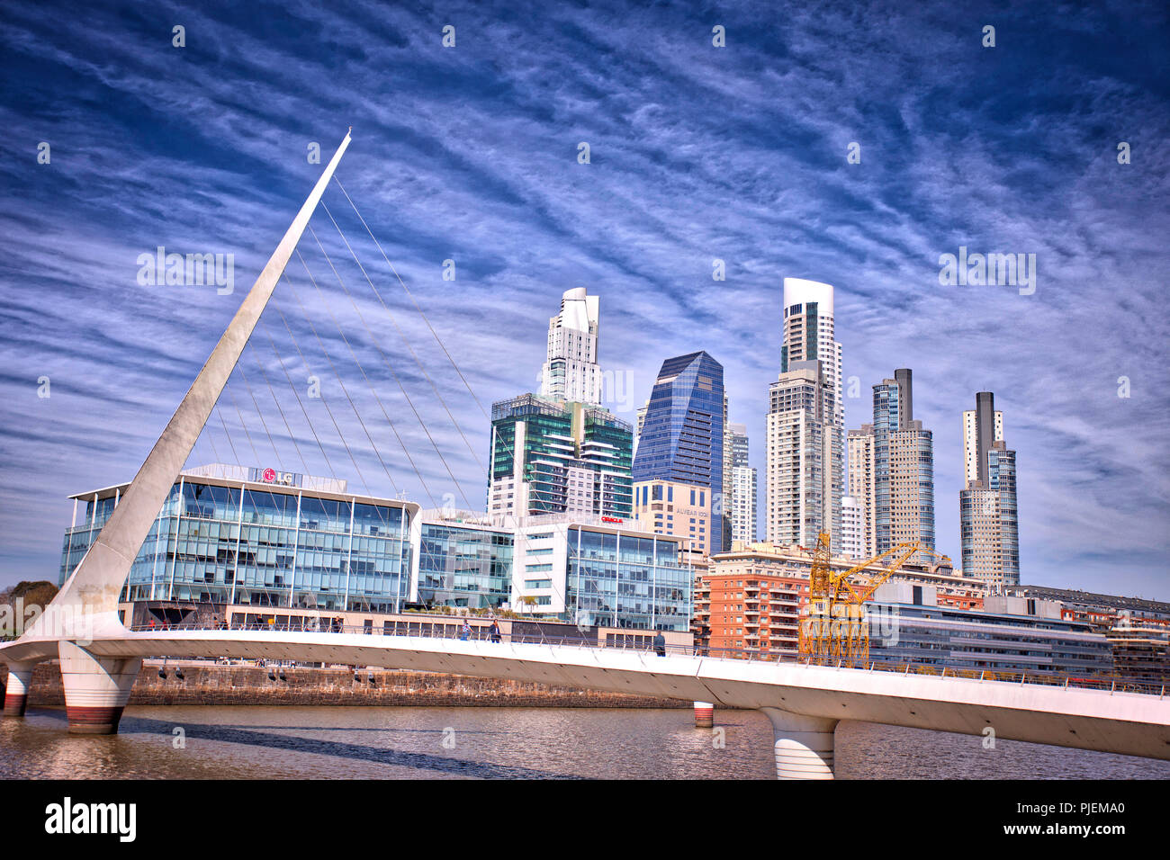 Puerto Madero. vista città dal centro di Buenos Aires, Argentina Foto Stock