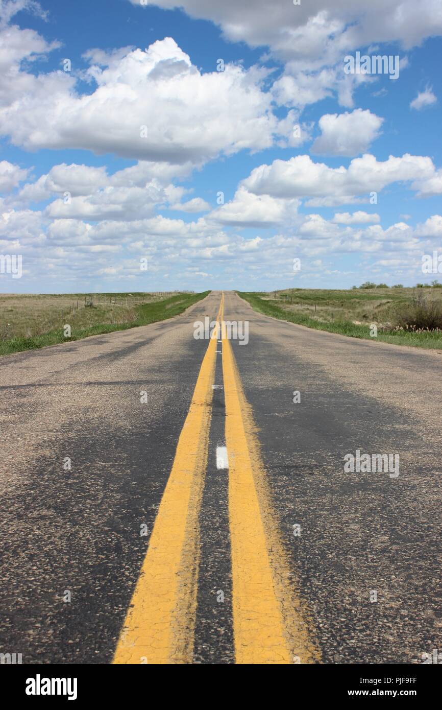 Strada in le praterie Foto Stock