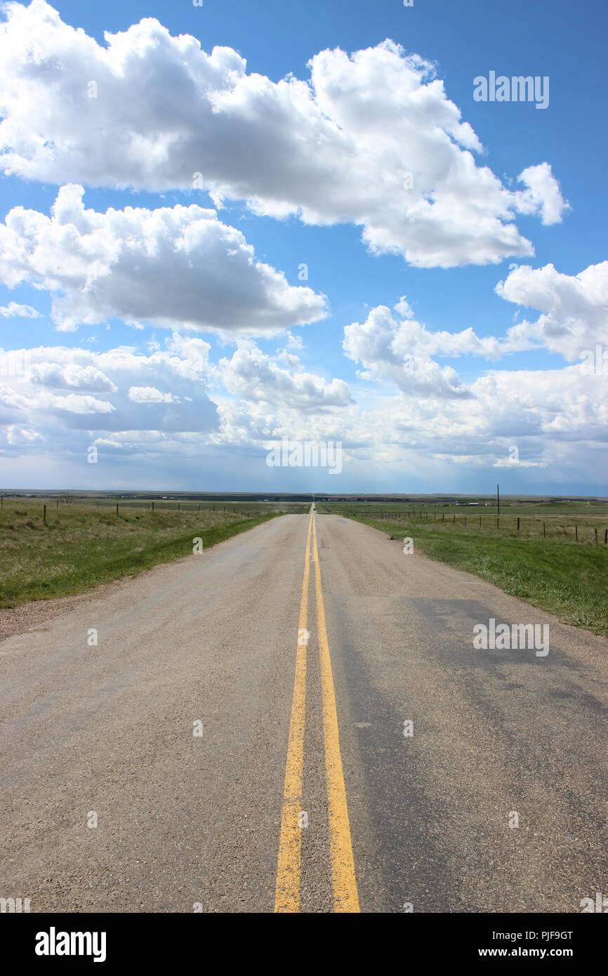 Strada in le praterie Foto Stock