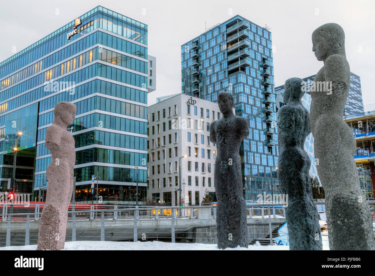 Oslo, codice a barre, Norvegia, Europa Foto Stock