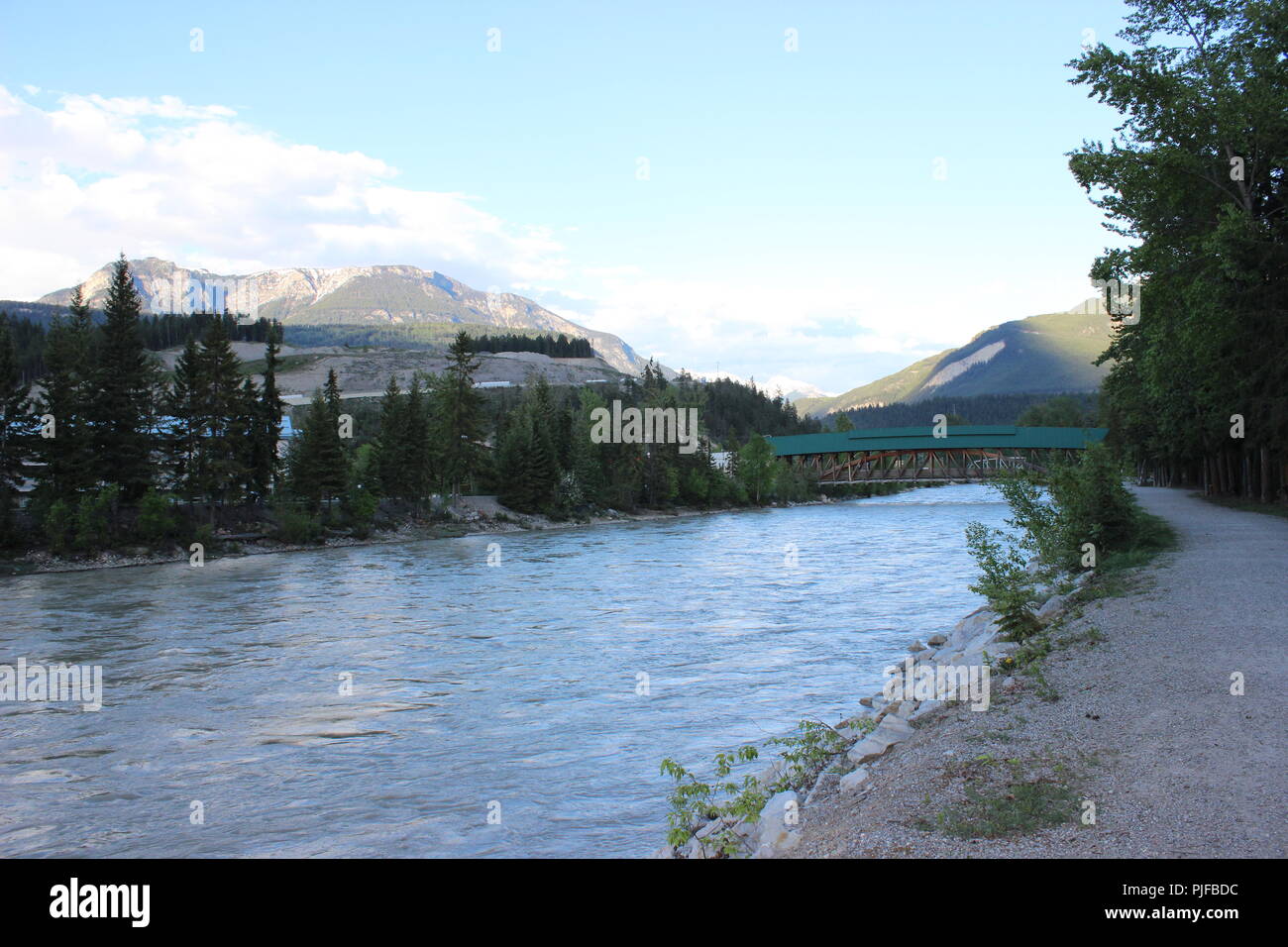 Fiume Kicking Horse Foto Stock