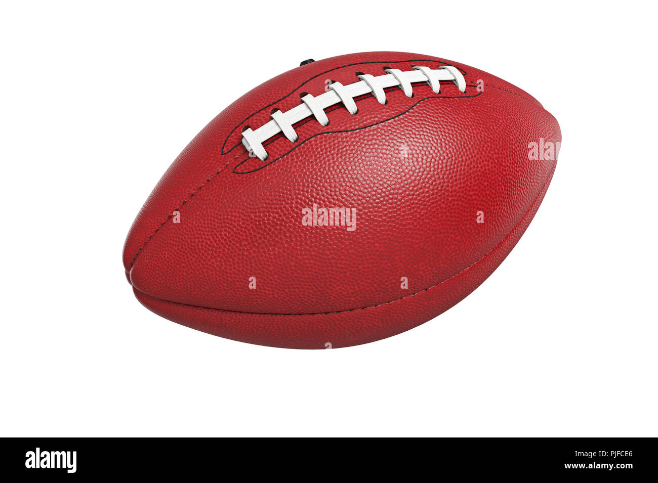 Football americano, una palla di cuoio attrezzatura. Il rendering 3D Foto Stock