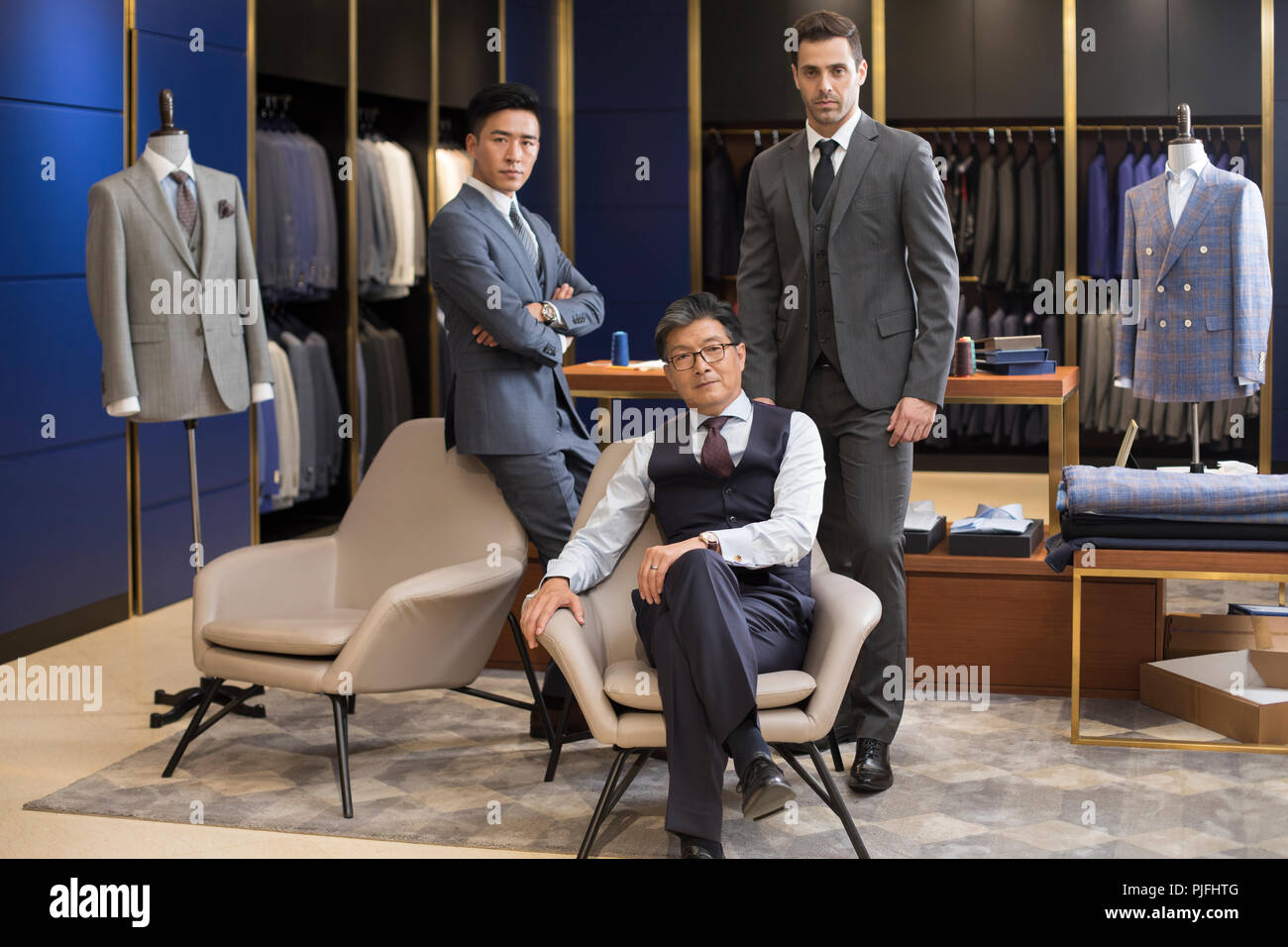 Fiducioso fashion designer e imprenditori Foto Stock