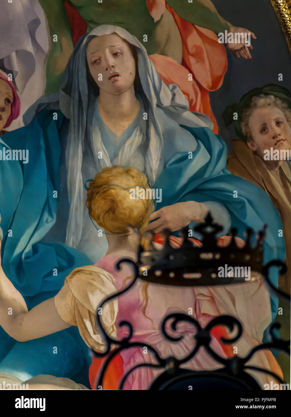 L'Italia, Toscana, Firenze, Chiesa di Santa Felicita, pala d altare del Pontormo la Deposizione dalla Croce Foto Stock