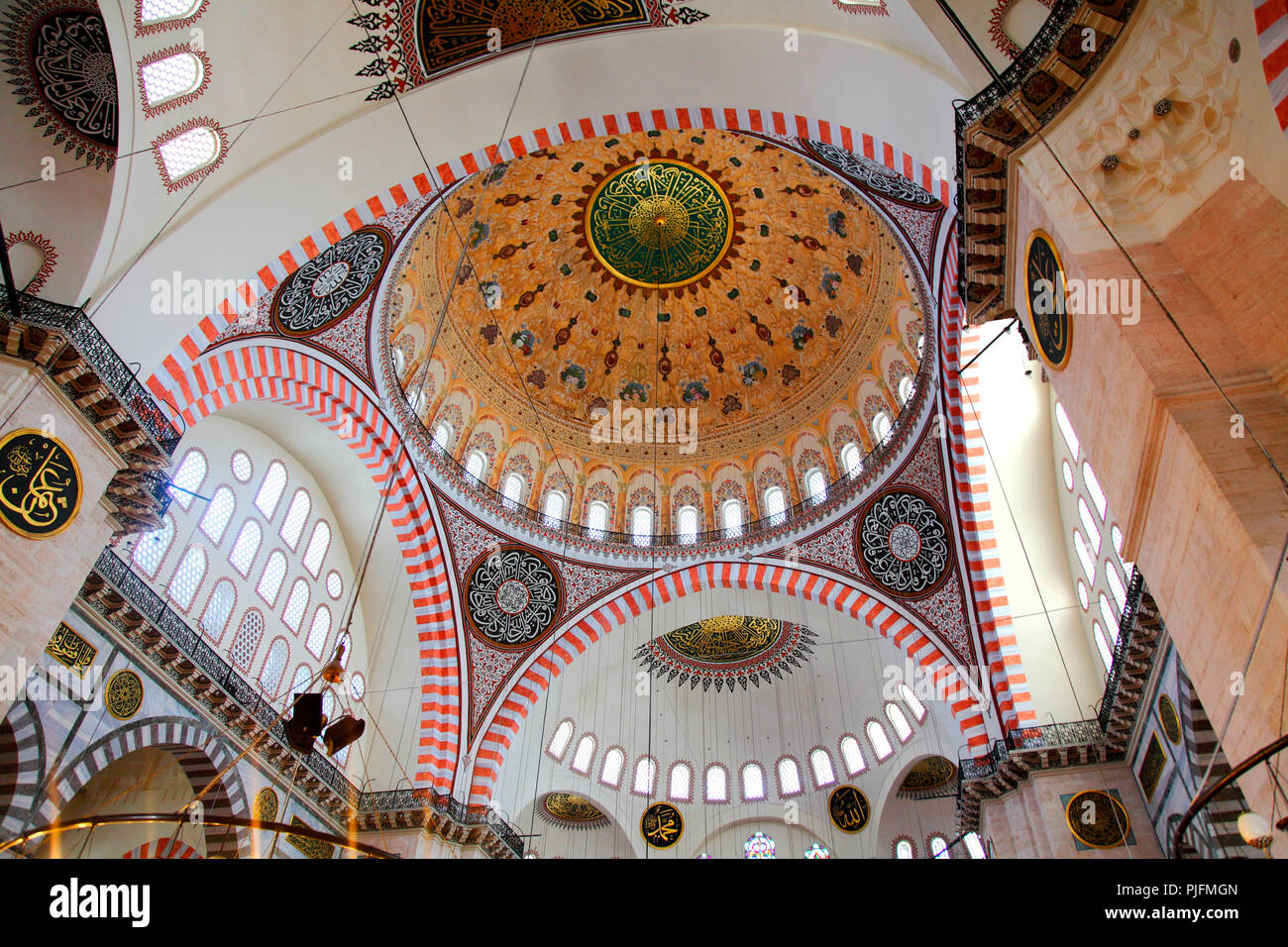 Turchia, Istanbul, (comune di Fatih), quartiere Suleymaniye, la Moschea di Solimano (moschea di Soliman) Foto Stock