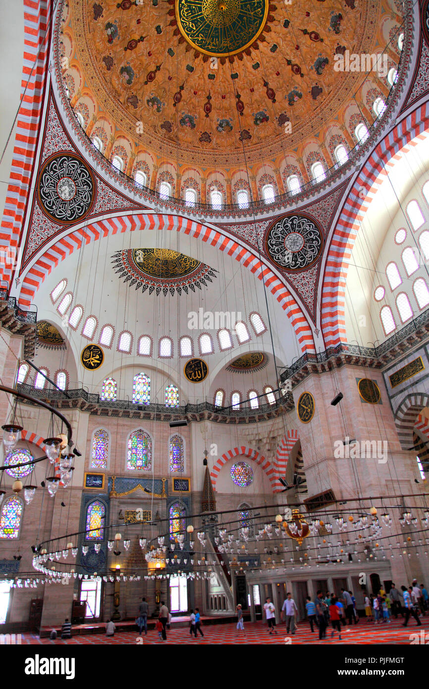 Turchia, Istanbul, (comune di Fatih), quartiere Suleymaniye, la Moschea di Solimano (moschea di Soliman) Foto Stock
