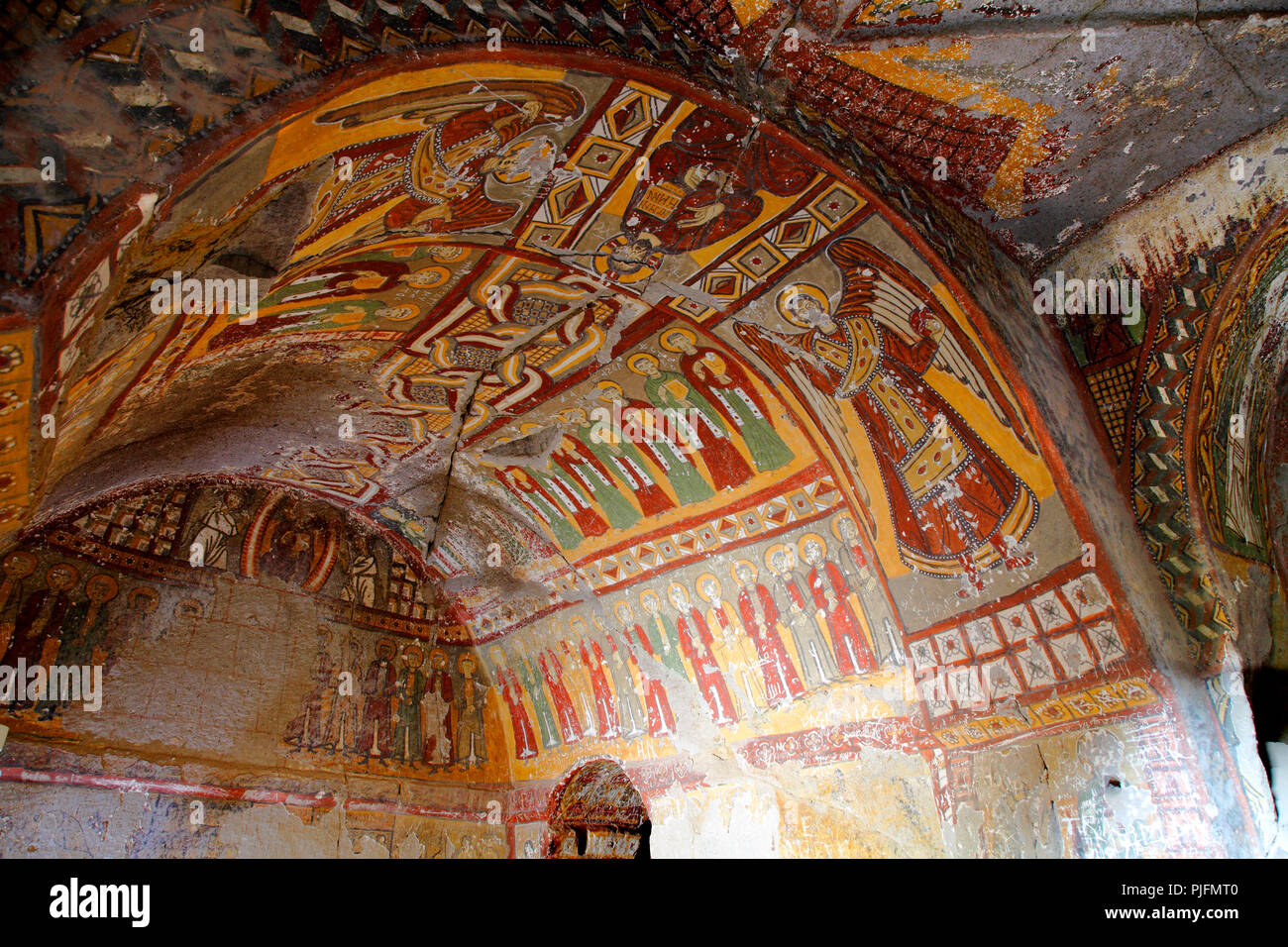Turchia, Cappadocia, provincia di Aksaray, valle di Ihlara, snake chiesa (Yilanli kilise) Foto Stock