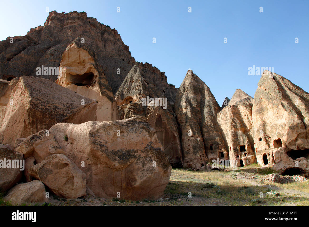 Turchia, Cappadocia, provincia di Aksaray, valle di Ihlara Selime, trogloditiche, monastero di Selime ( la cattedrale o Kale) Foto Stock