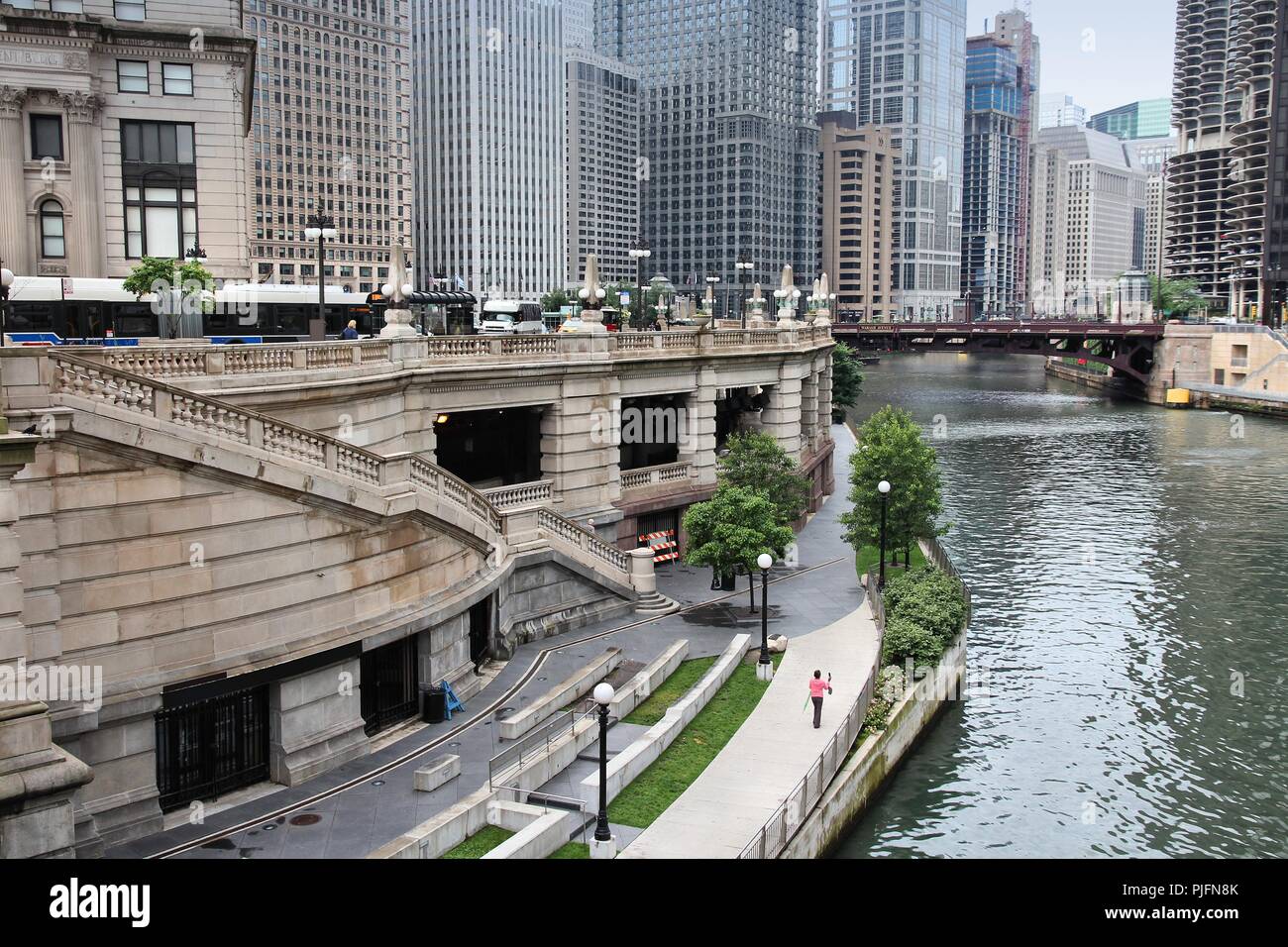 Chicago in Illinois, Stati Uniti. Vista della Città di Fiume. Foto Stock