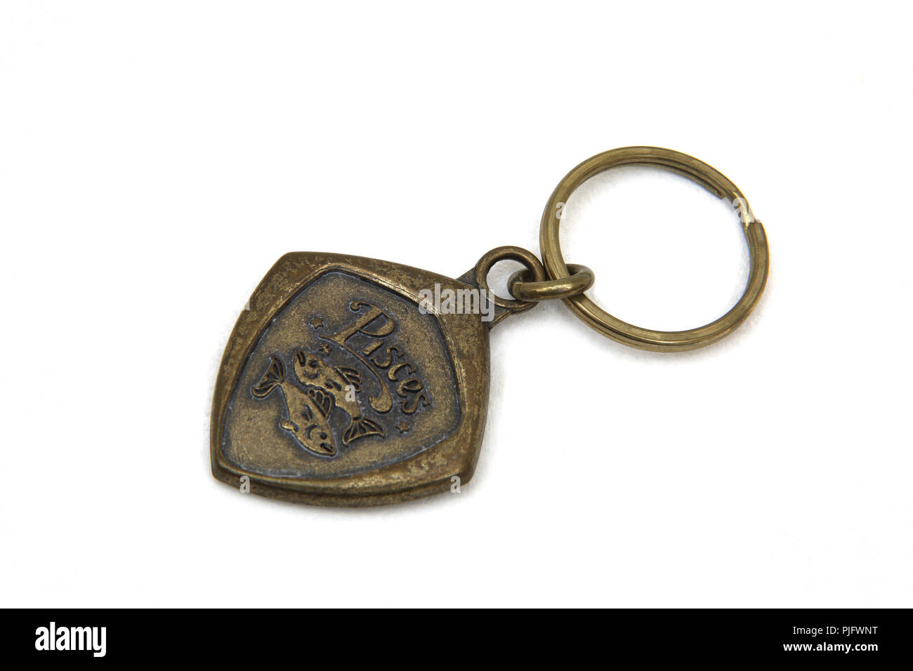 Pesci In ottone anello chiave Foto Stock