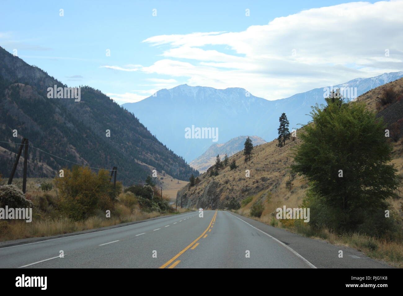 Caduta durante un viaggio in British Columbia Foto Stock