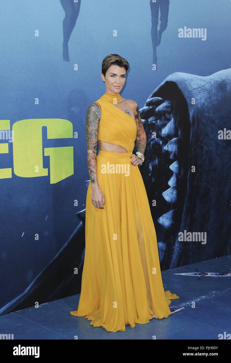 Premiere del film Il Meg con: Rudy Rose dove: Los Angeles, California, Stati Uniti quando: 07 Ago 2018 Credit: Apega/WENN.com Foto Stock