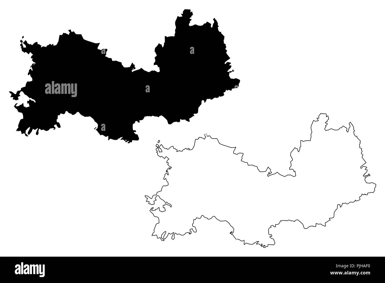 Mordovia (Russia, soggetti della Federazione Russa, Repubbliche di Russia) mappa illustrazione vettoriale, scribble schizzo Repubblica di Mordovia mappa Illustrazione Vettoriale