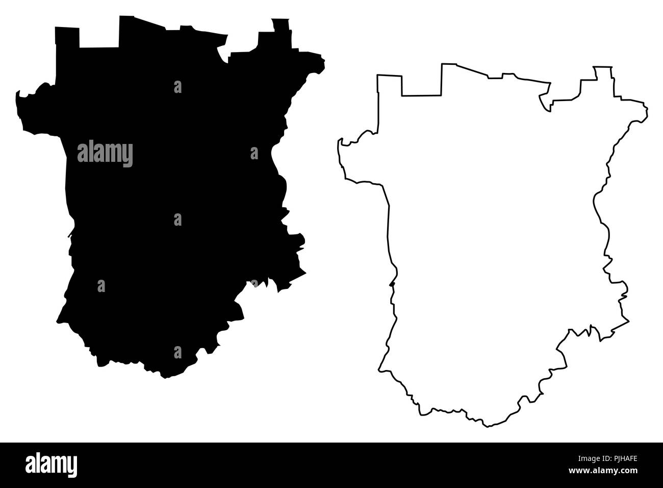 Cecenia (Russia, soggetti della Federazione Russa, Repubbliche di Russia) mappa illustrazione vettoriale, scribble sketch Repubblica Cecena mappa Illustrazione Vettoriale