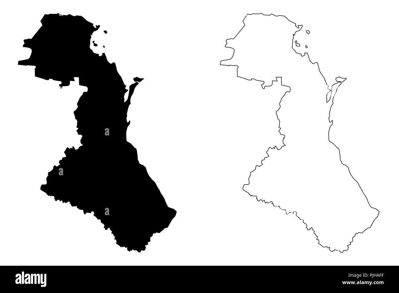 In Daghestan (Russia, soggetti della Federazione Russa, Repubbliche di Russia) mappa illustrazione vettoriale, scribble schizzo repubblica del Daghestan mappa Illustrazione Vettoriale