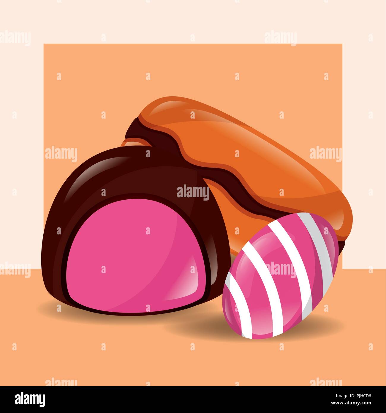 Caramella dolce concetto Illustrazione Vettoriale