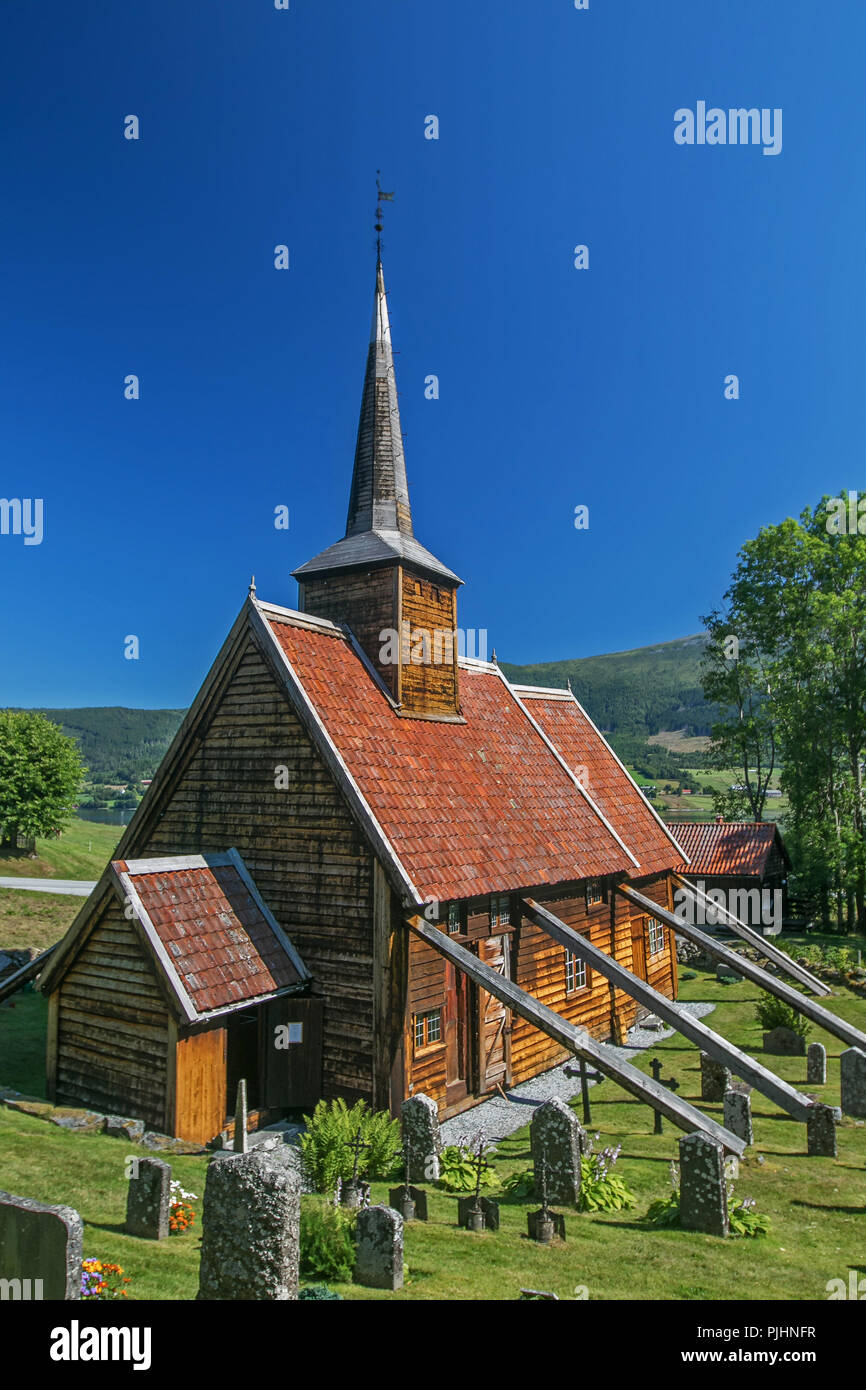 Doga Rodven chiesa, Norvegia. Foto Stock