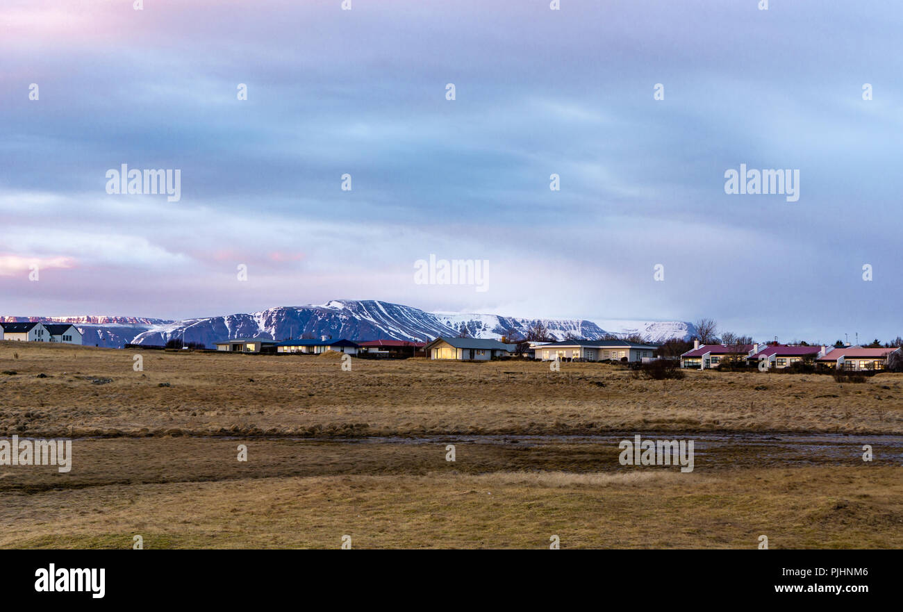 Islanda città Foto Stock