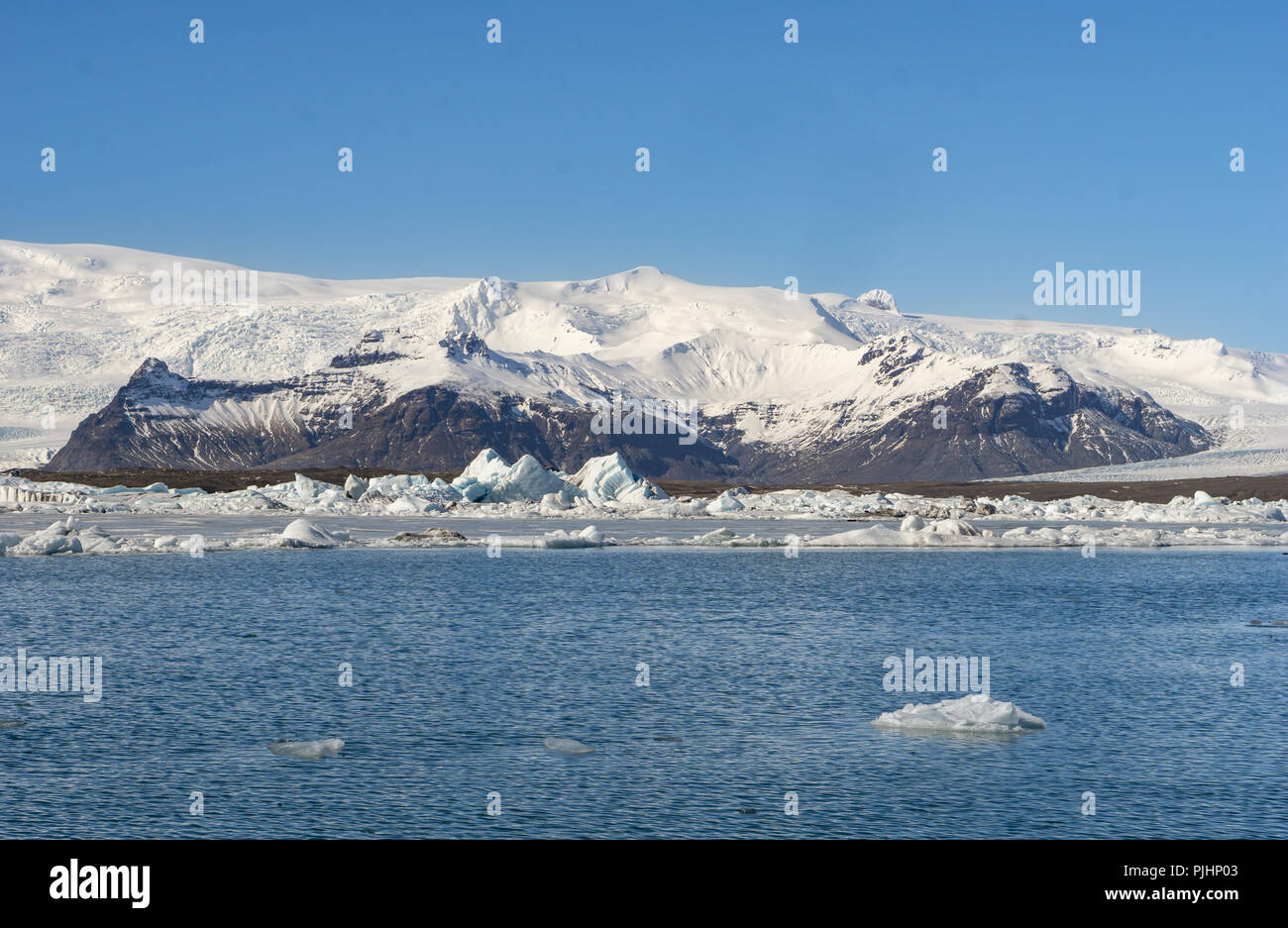 Islanda laguna iceberg Foto Stock