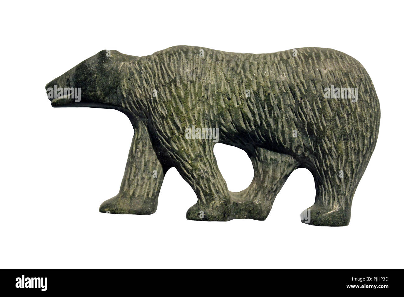 La pietra ollare Inuit intaglio di un orso polare Foto Stock