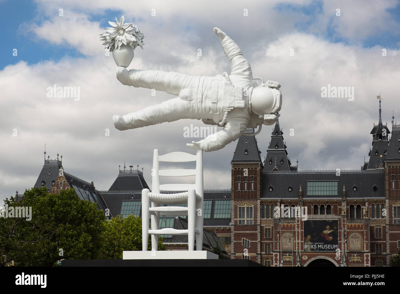 Europa Amsterdam Frühling astronauta Museo Kunst 2018 Foto Stock