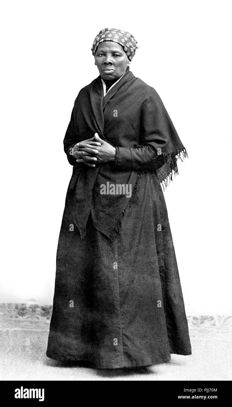 Harriet Tubman (nee Araminta Ross; c.1822-1913), nato in schiavitù, era un abolizionista americano, umanitari e una scout armati e spy per l'esercito degli Stati Uniti durante la Guerra Civile Americana. Ritratto di Horatio Seymour Squyer c.1885 Foto Stock