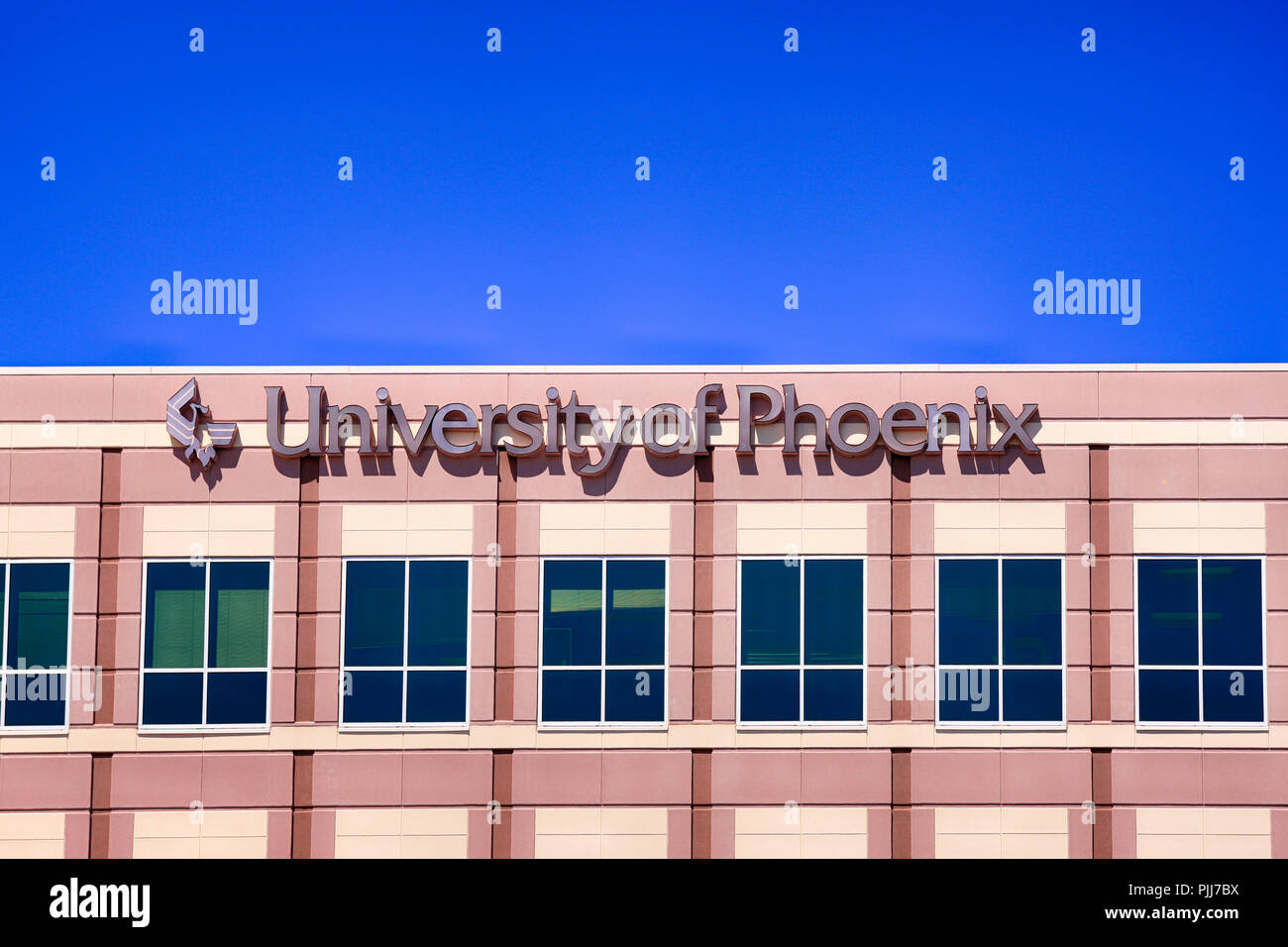 University of Phoenix, private a scopo di lucro sul collegio Craycroft in Tucson, AZ Foto Stock