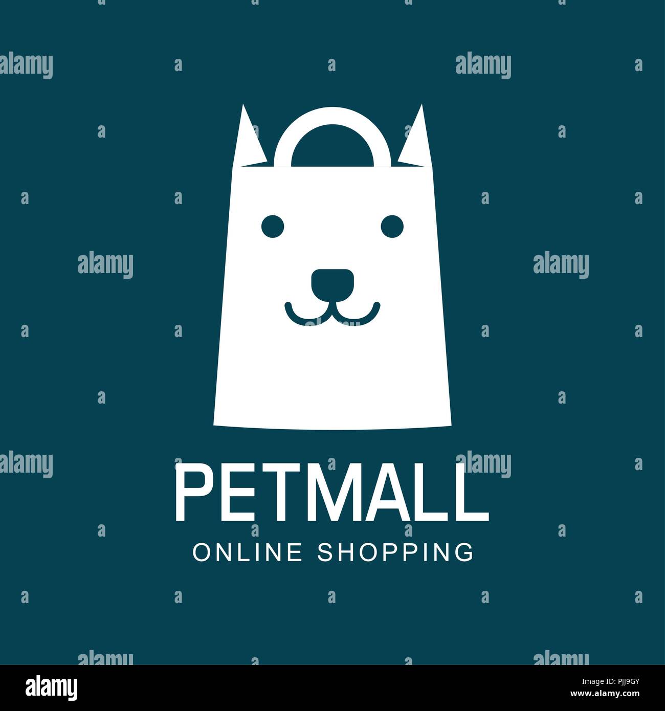 Logo professionale Pet Shopping Online Foto Stock