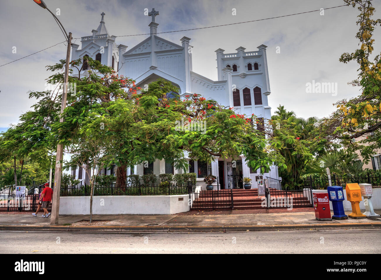 Key West, Florida, Stati Uniti d'America - 1 Settembre 2018: San Paolo Chiesa Episcopale su Whitehead Street a Key West, Florida. Per uso editoriale. Foto Stock