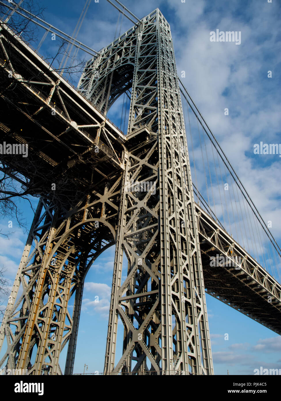 George Washington Bridge di New York City, Stati Uniti Foto Stock