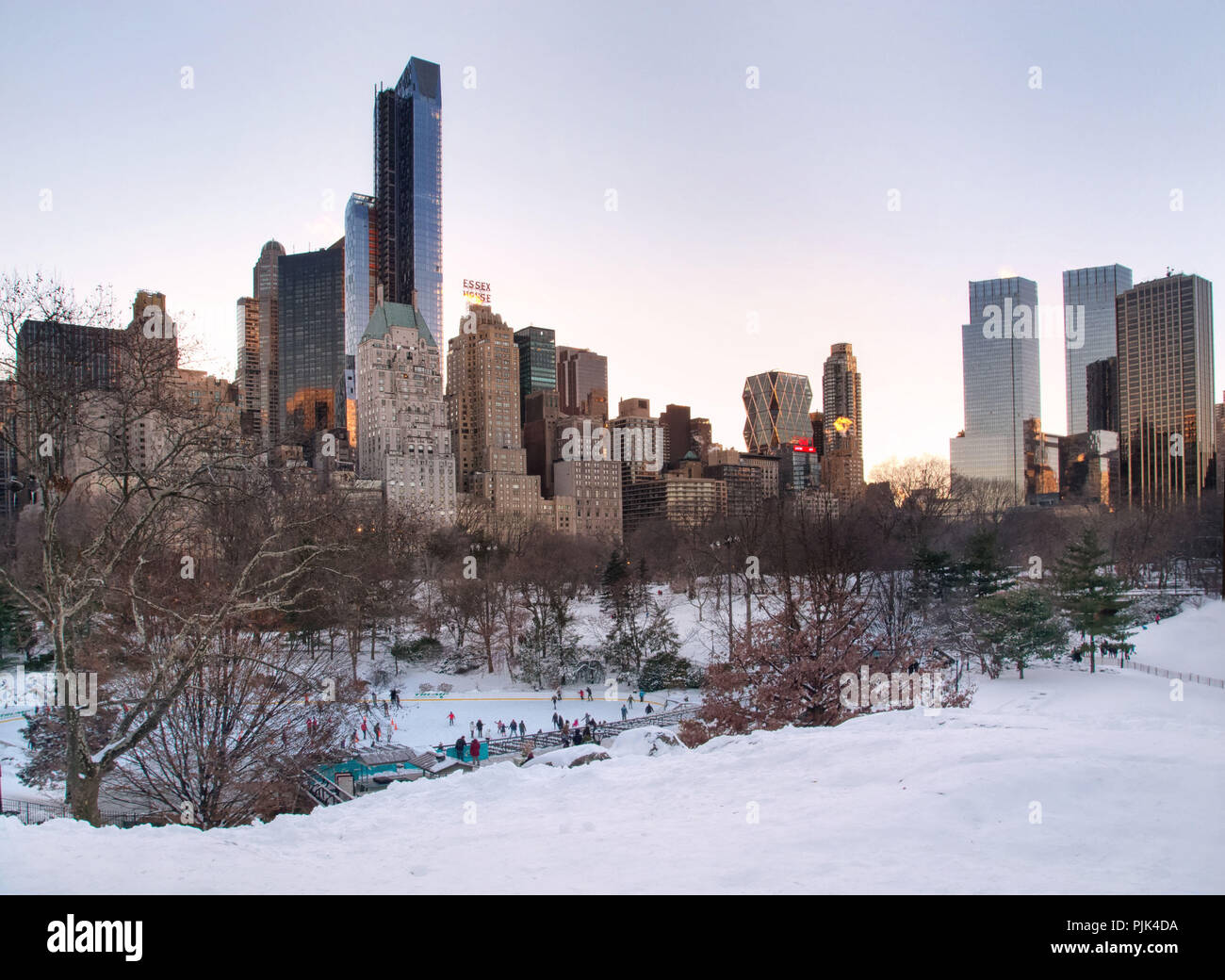 Inverno e neve a Manhattan, New York City, Stati Uniti d'America Foto Stock