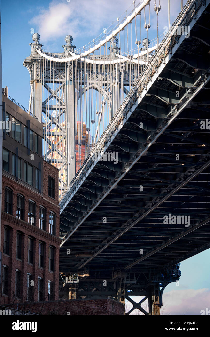 Ponte di Manhattan a New York City, STATI UNITI D'AMERICA, Foto Stock